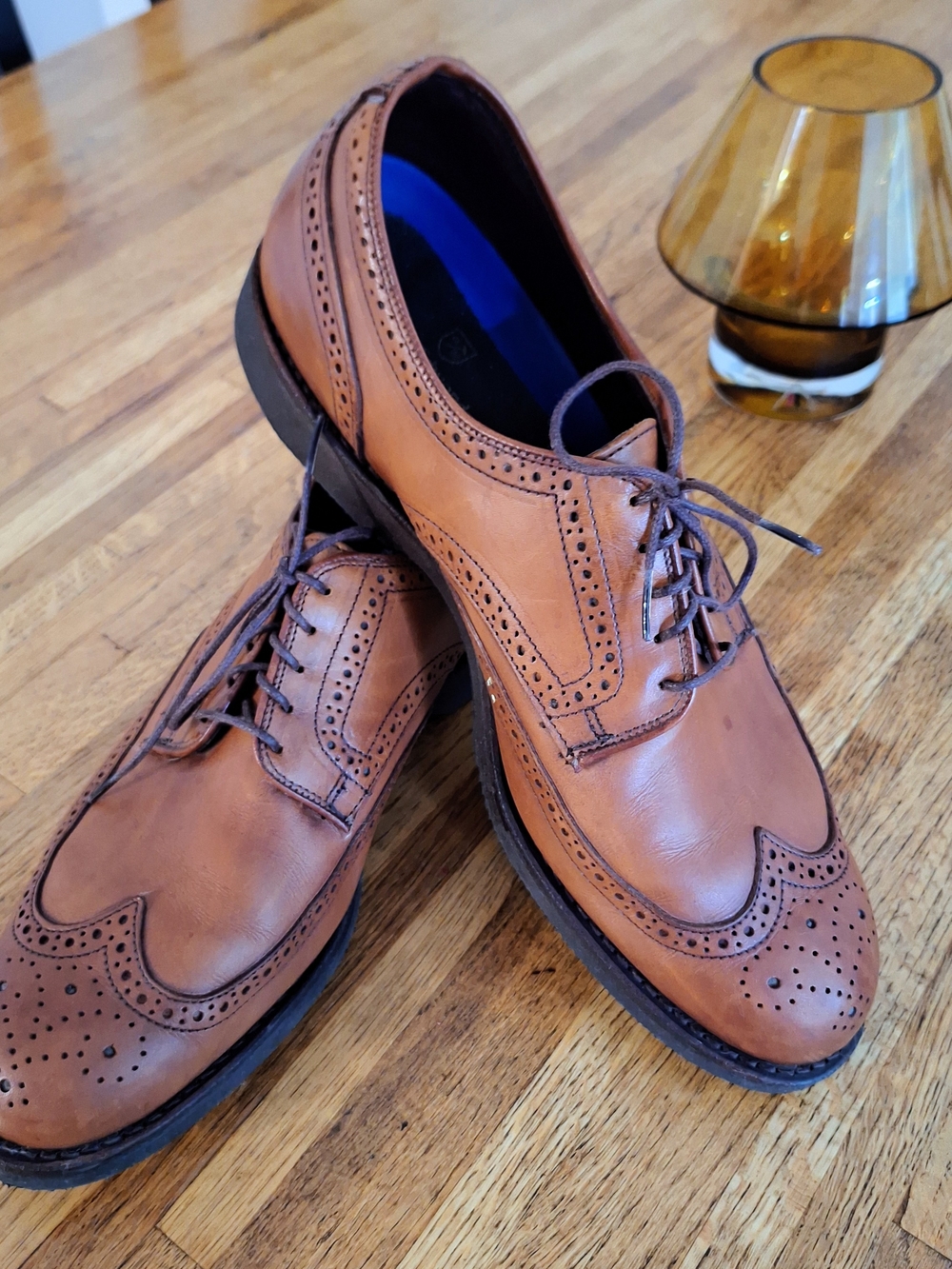 Allen Edmonds Tan Leather Wingtip Oxfords
